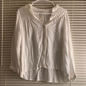 Lucky Brand White Tunic with embroidery
